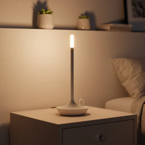 Helvano | Kabellose Tischlampe dimmbar in Schwarz
