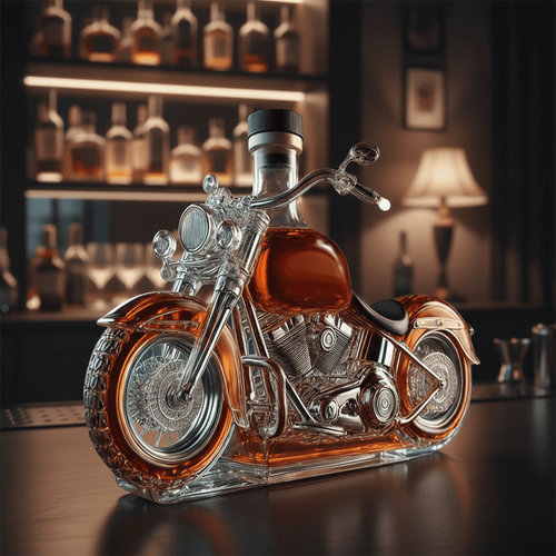 Helvano | Whisky-Karaffe V-Twin Motor aus Kristallglas