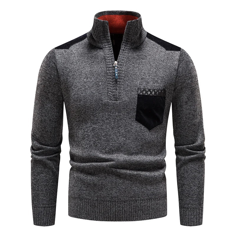 Helvano | Fleece-Pullover mit Zip für Herren
