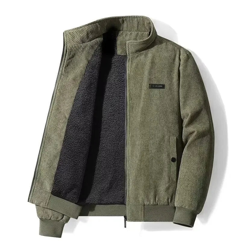 Helvano | Cordhemdjacke mit Fleecefutter für Herren