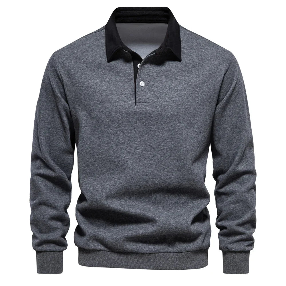 Helvano | Poloshirt-Sweatshirt für Herren