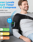 Helvano | Elektrisches Massagegerät mit Wärme für Schulter, Ellenbogen & Knie