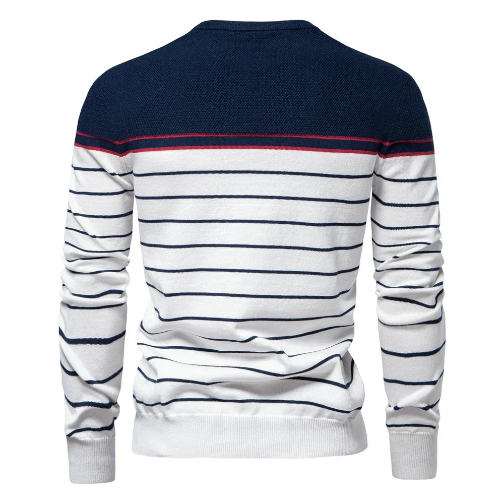 Helvano | Gestreifter Strickpullover für Herren