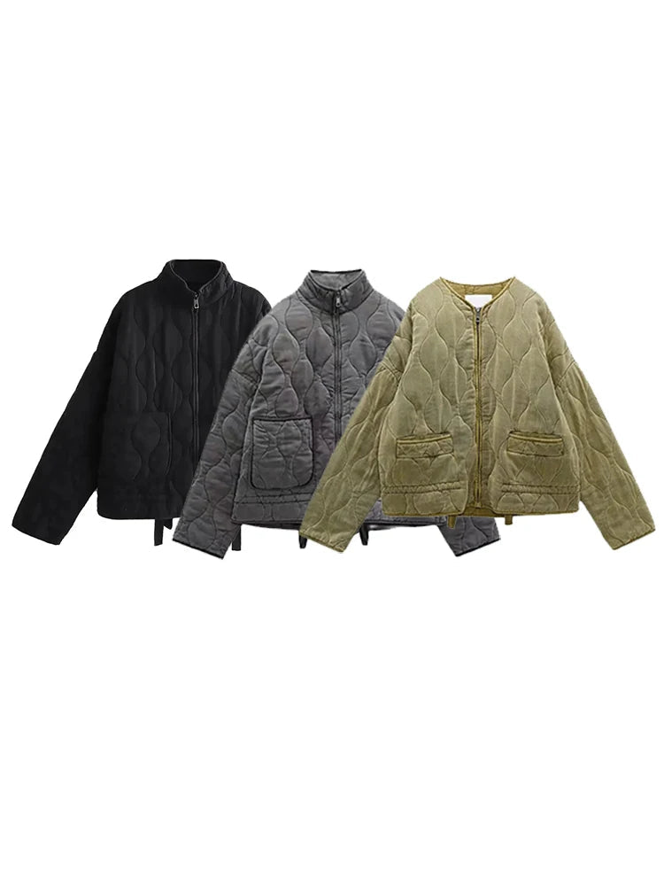 Helvano | Oversized Gesteppte Damenjacke in Schwarz