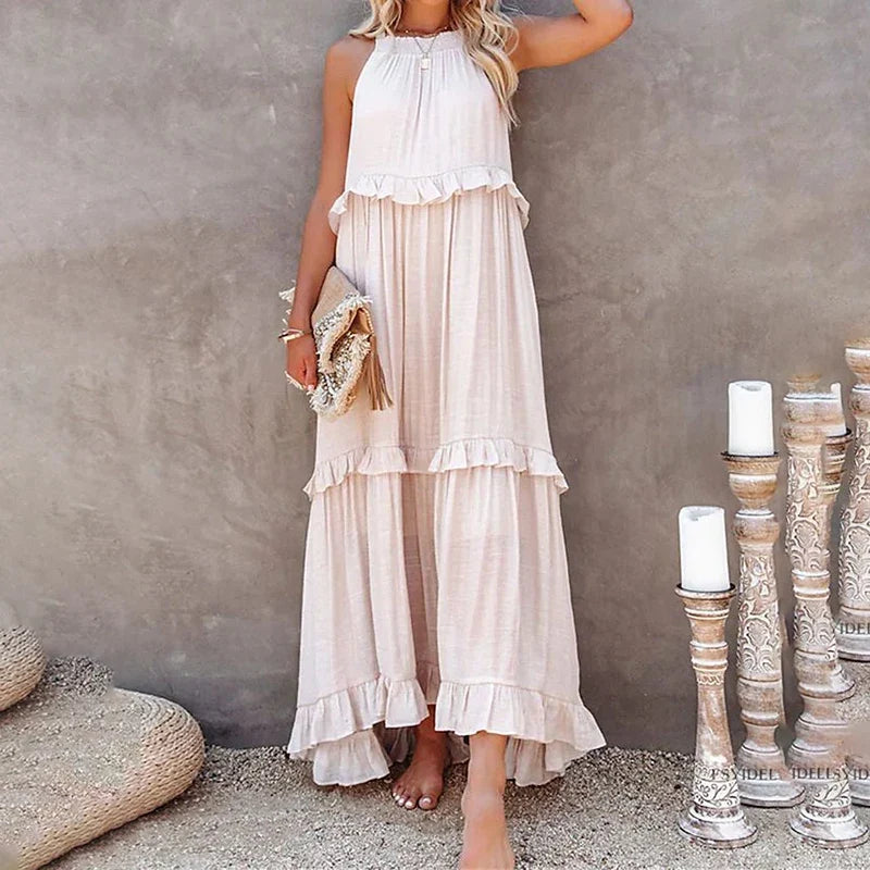 Helvano | Maxikleid mit Volants für Damen