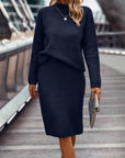Helvano | Zweiteiliges Strick-Set für Damen – Pullover & Rock