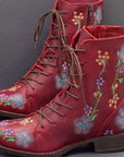 Helvano | Retro-Stiefel mit ethnischer Stickerei für Damen