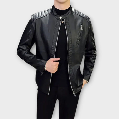 Helvano | Bikerjacke aus Kunstleder für Herren in Schwarz