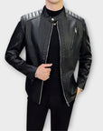 Helvano | Bikerjacke aus Kunstleder für Herren in Schwarz
