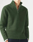 Helvano | Rollkragenpullover aus Wolle mit Zip für Herren