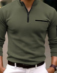 Helvano | Strickpullover mit Troyer-Kragen für Herren