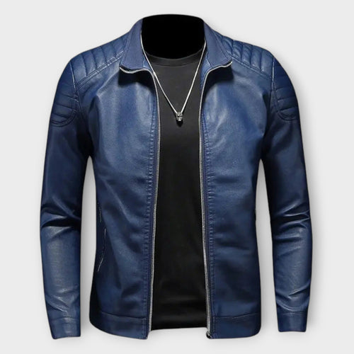 Helvano | Lederjacke mit Stehkragen für Herren