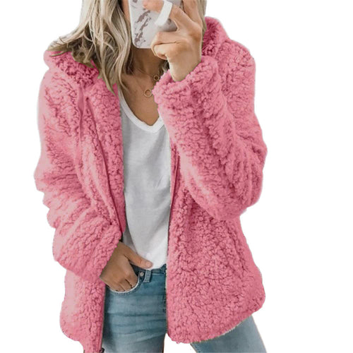 Helvano | Lange Teddy-Fleecejacke für Damen