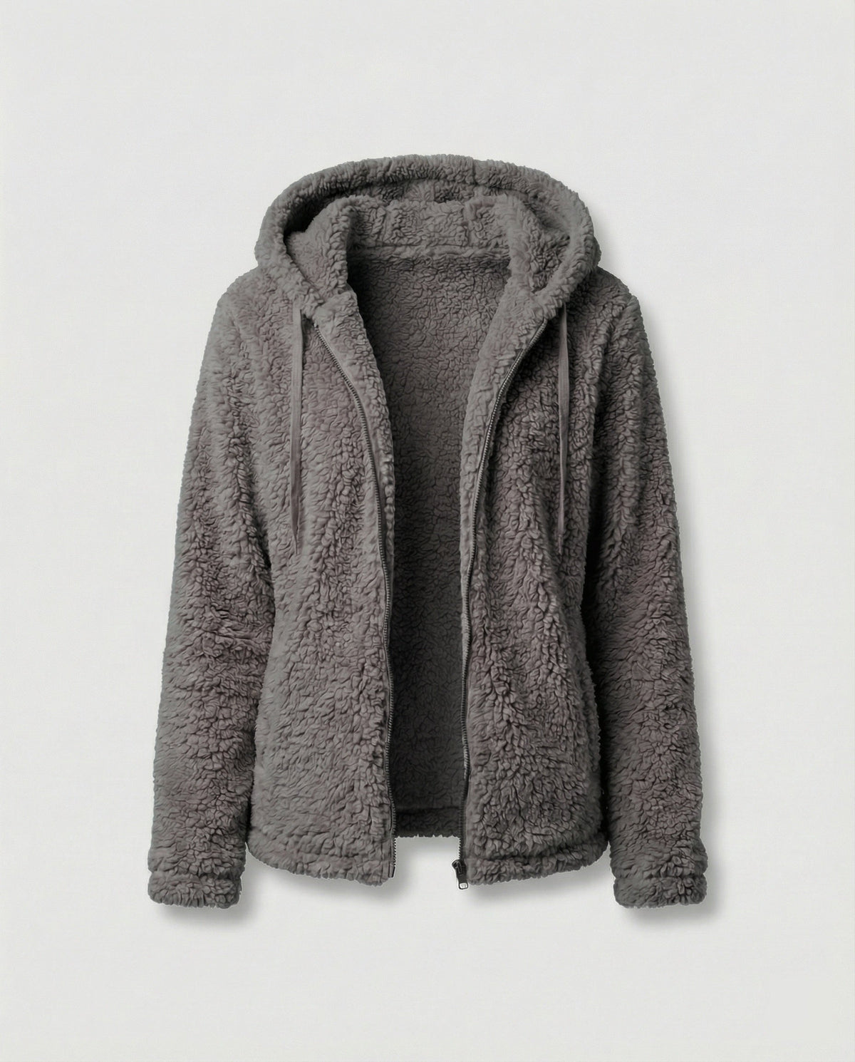 Helvano | Lange Teddy-Fleecejacke für Damen