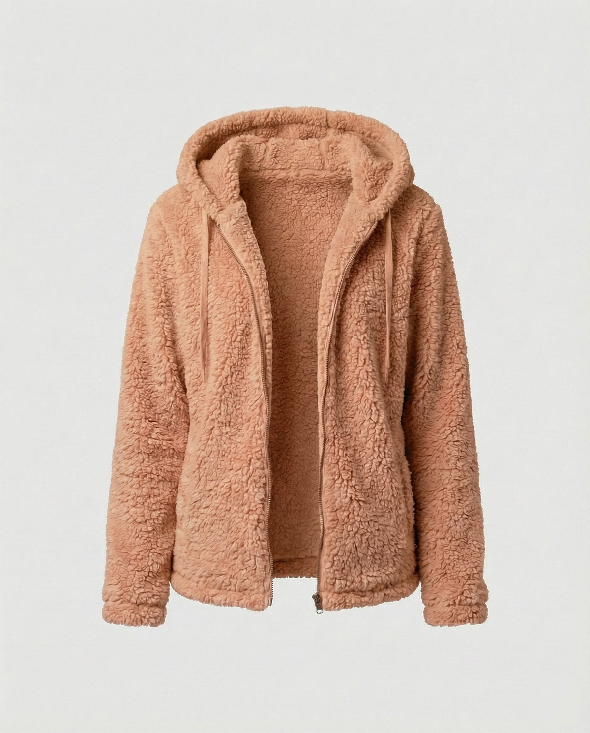 Helvano | Lange Teddy-Fleecejacke für Damen