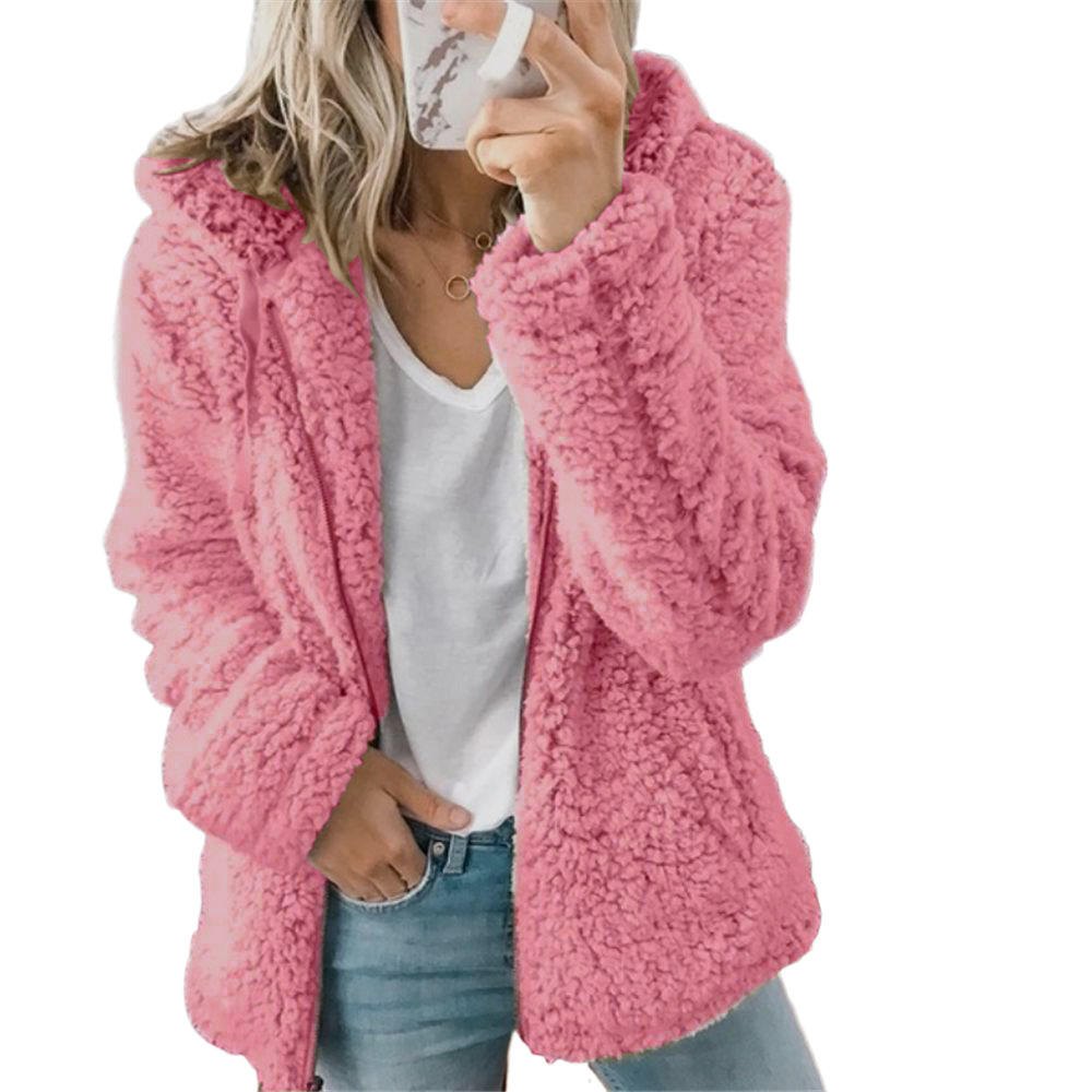Helvano | Teddy-Fleece-Mantel mit Reissverschluss für Damen
