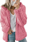 Helvano | Teddy-Fleece-Mantel mit Reissverschluss für Damen