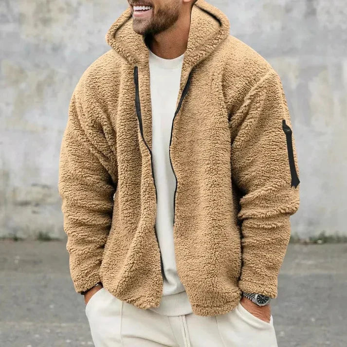 Helvano | Herren Fleecejacke mit Kapuze