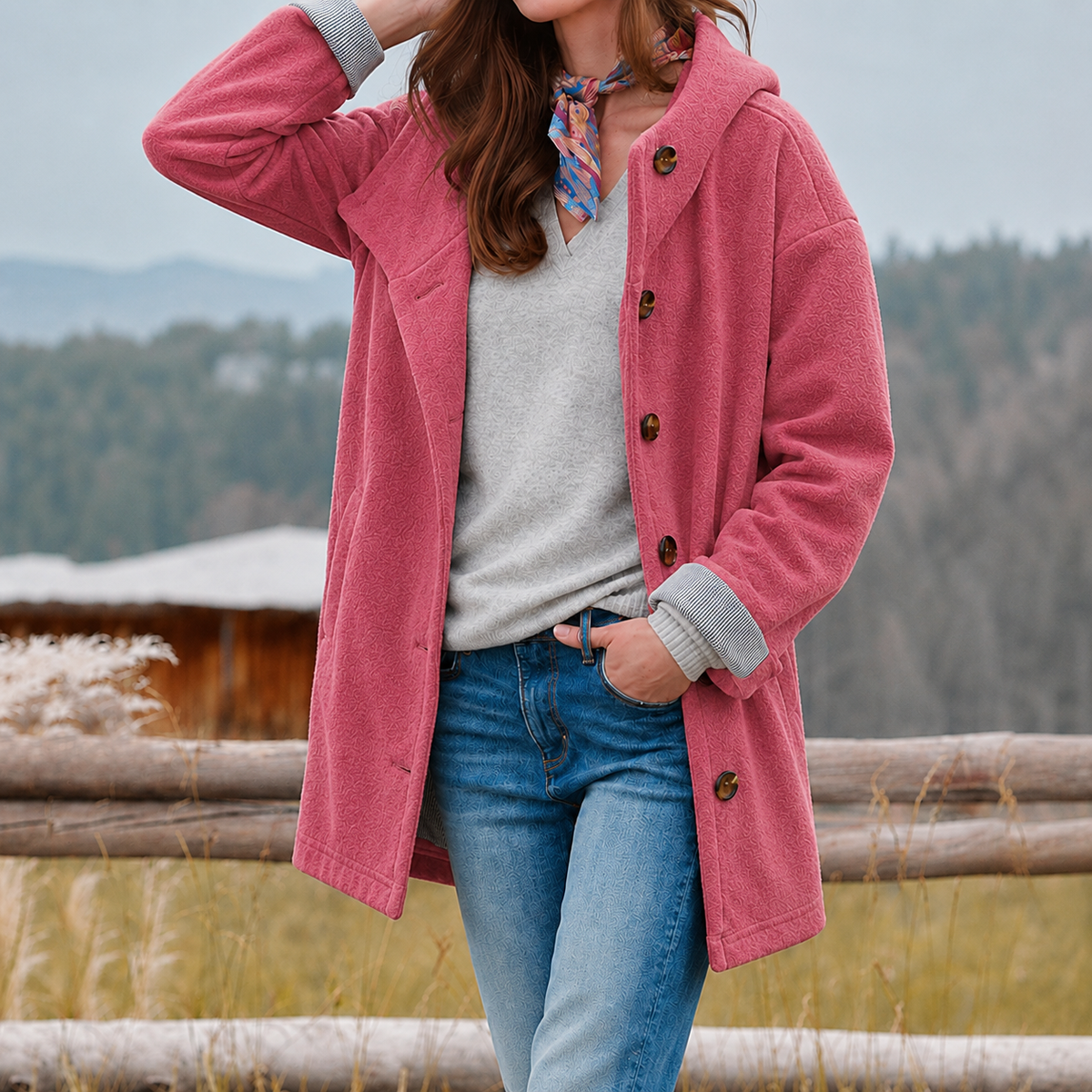 Helvano | Eleganter dicker Wintermantel für Damen