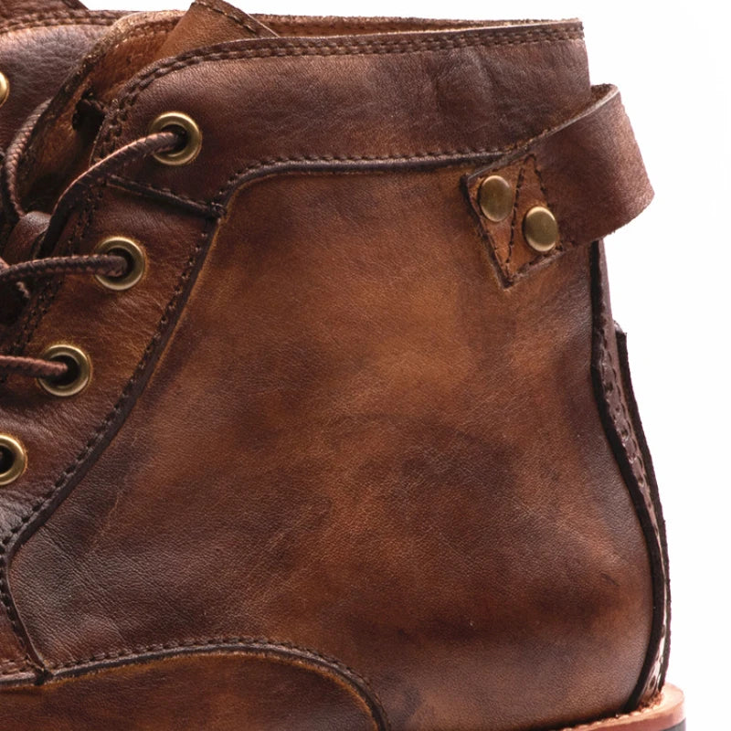 Helvano | Retro Herren-Stiefel mit runder Kappe