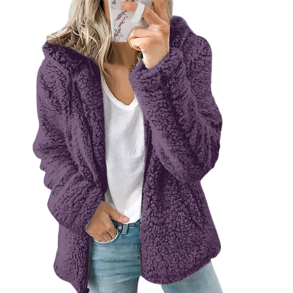 Helvano | Lange Teddy-Fleecejacke für Damen