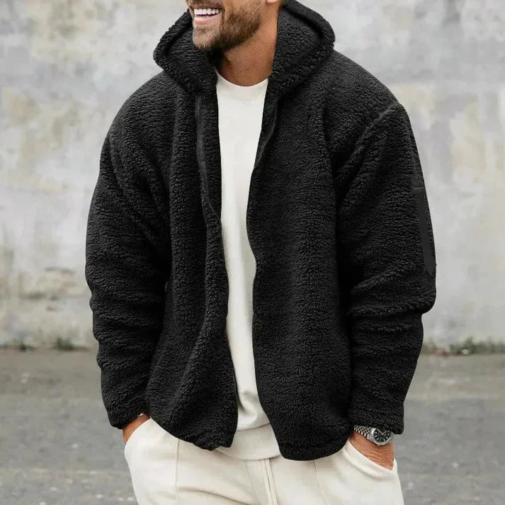 Helvano | Herren Fleecejacke mit Kapuze