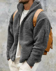 Helvano | Herren Fleecejacke mit Kapuze