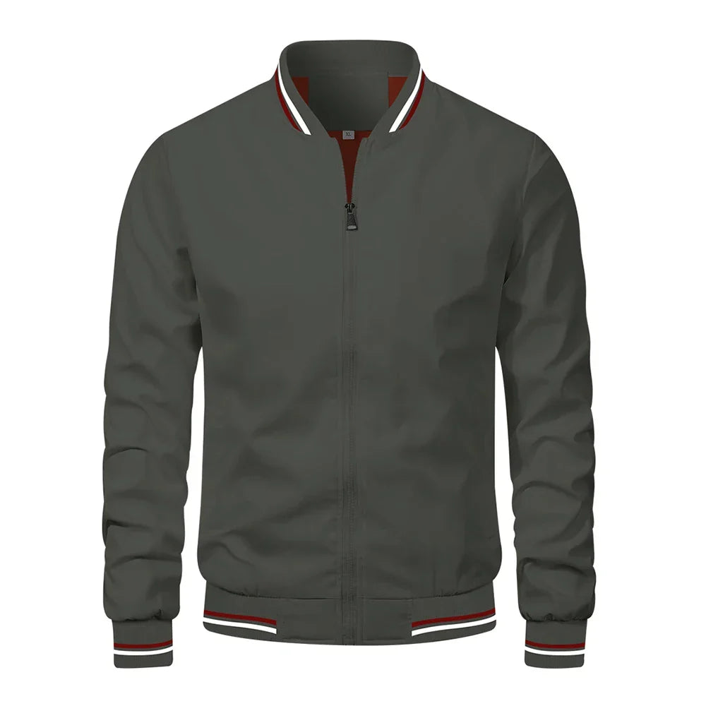 Helvano | Herren Jacke mit Reissverschluss und Kontrast