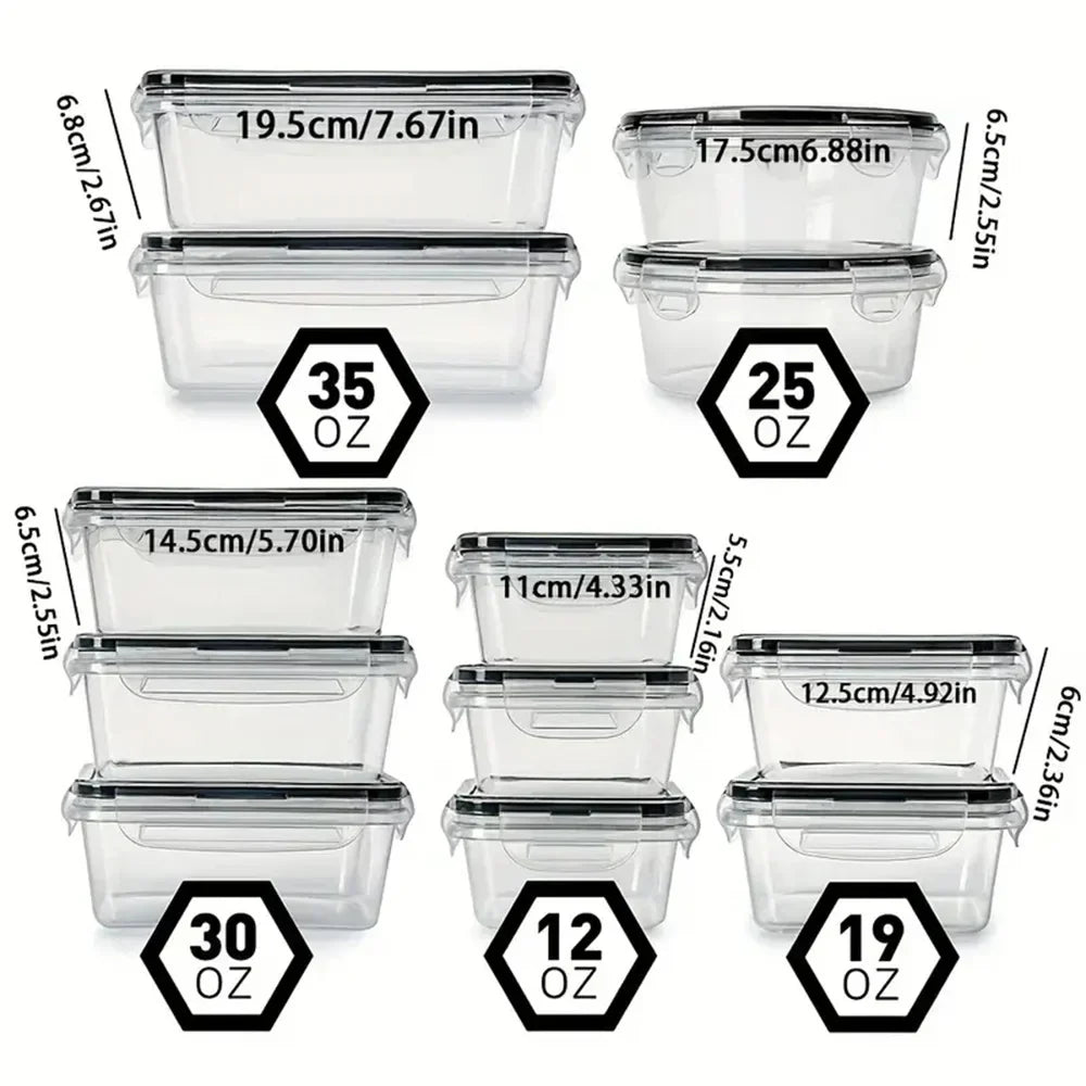 Helvano | Frischhaltedosen-Set 12-teilig mit Deckel