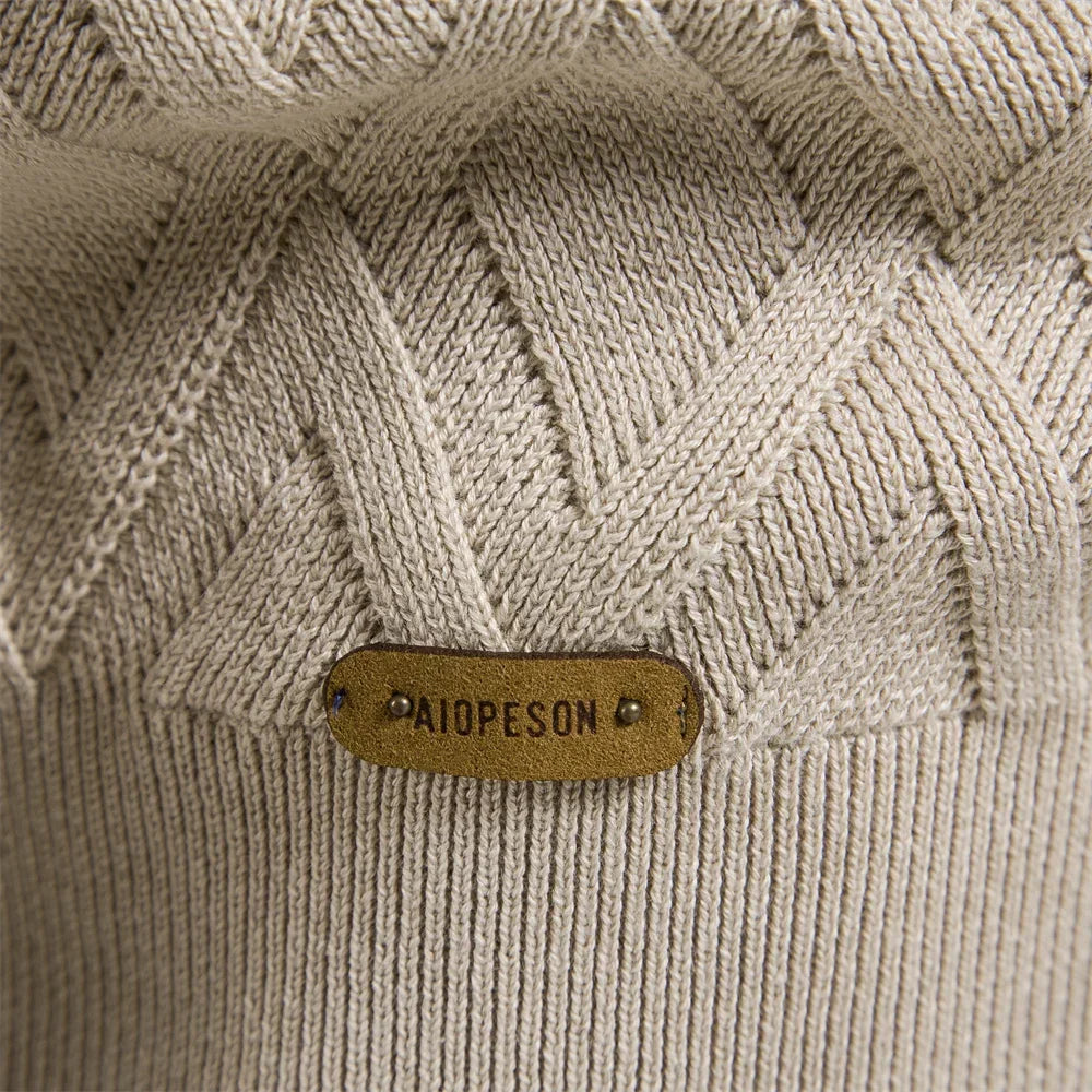 Helvano | Kariertes Herren-Pullover in Marineblau