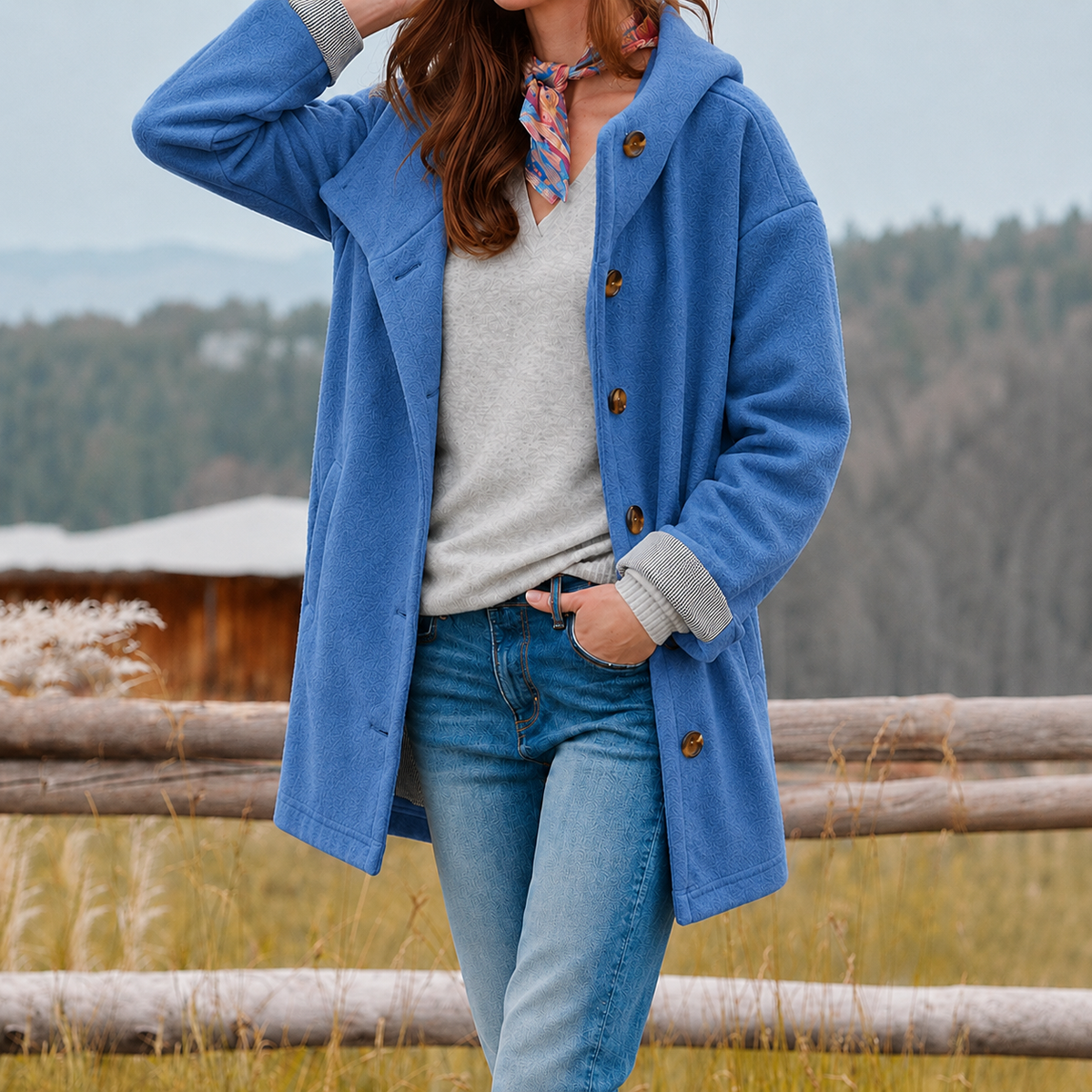 Helvano | Eleganter dicker Wintermantel für Damen