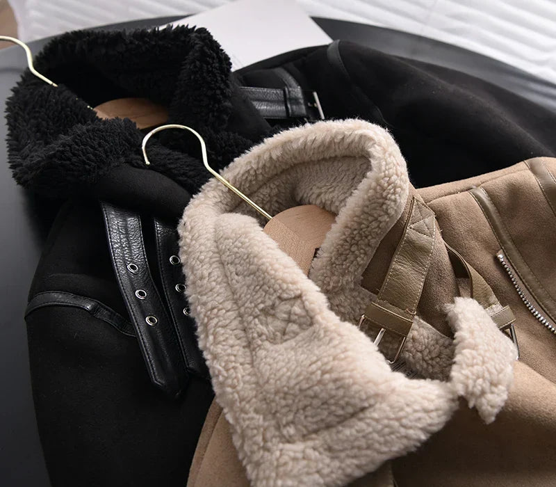 Helvano | Sherpa-Fleece-Bomberjacke für Damen