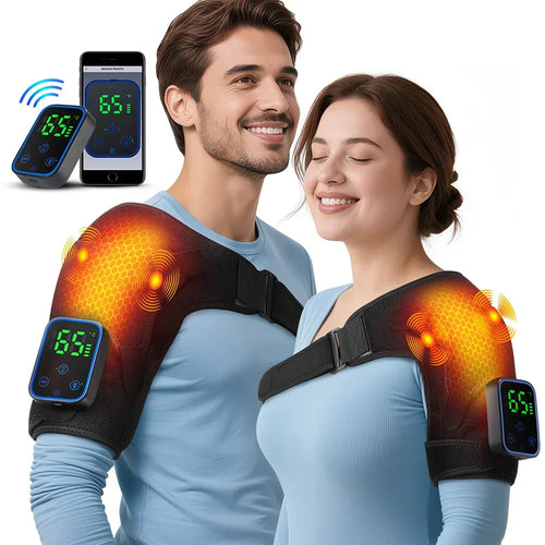 Helvano | Elektrisches Massagegerät mit Wärme für Schulter, Ellenbogen & Knie