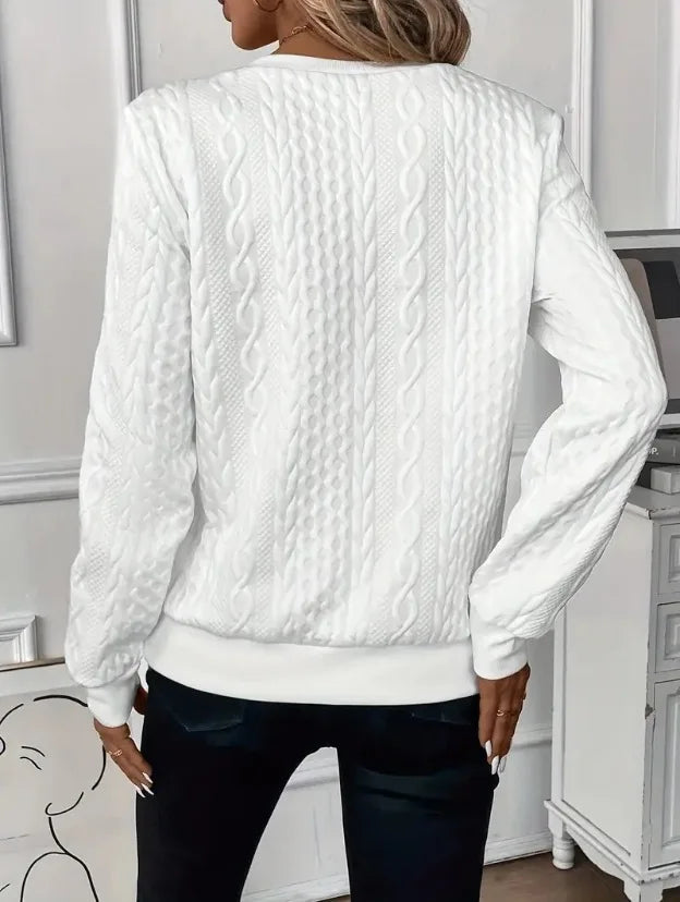 Helvano | Strukturierte Zip-Sweatjacke für Damen
