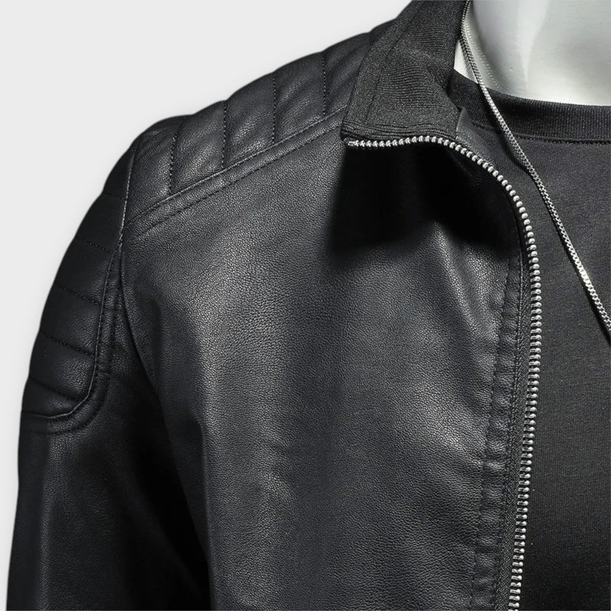 Helvano | Lederjacke mit Stehkragen für Herren