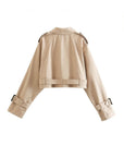 Helvano | Kurzer Trenchcoat für Damen in Beige