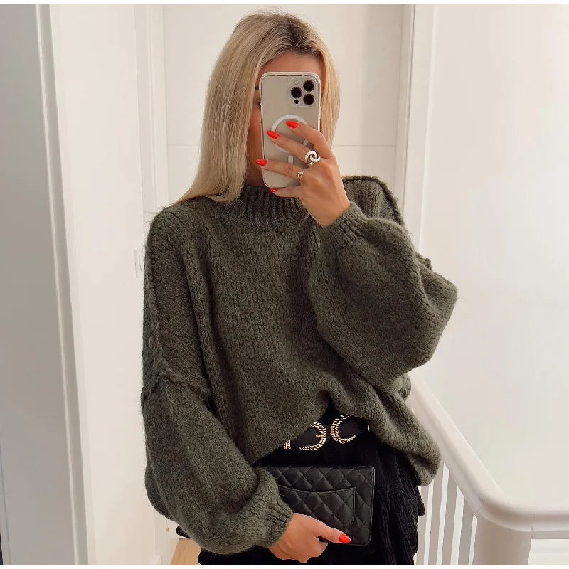 Helvano | Flauschiger Oversize Strickpullover für Damen