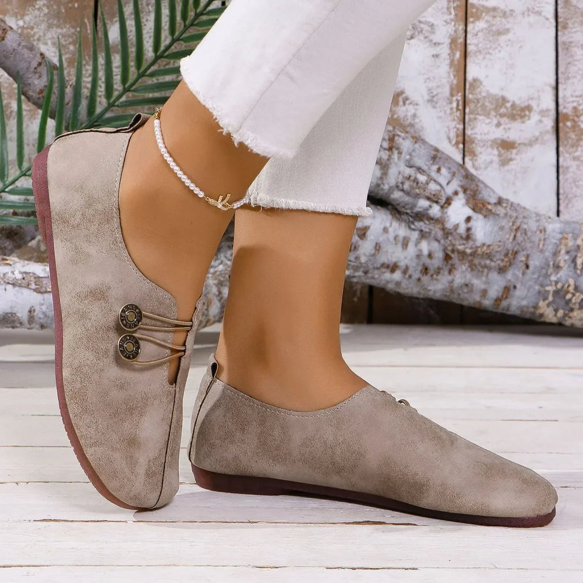 Helvano | Loafer mit Zierknopf für Damen