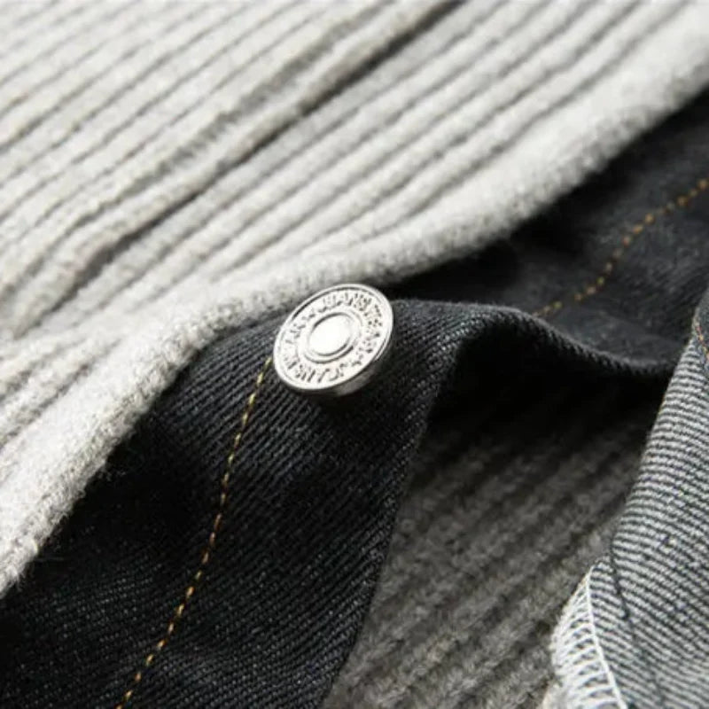 Helvano | Jeansjacke mit Strick für Herren