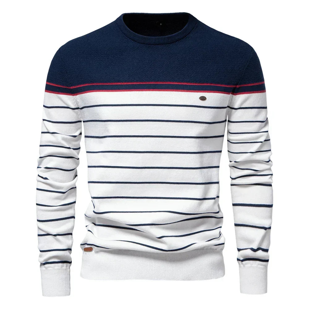 Helvano | Gestreifter Strickpullover für Herren