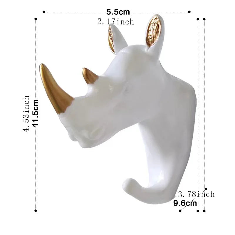 Helvano | Tier-Wandhaken aus Resin für Deko &amp; Ordnung
