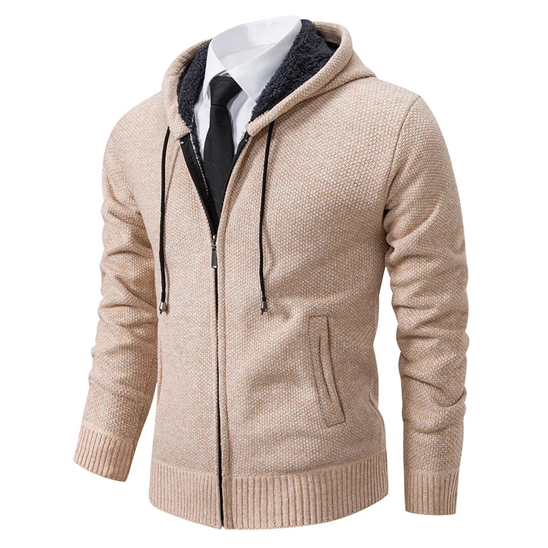 Helvano | Fleece-Strickjacke mit Reissverschluss für Herren