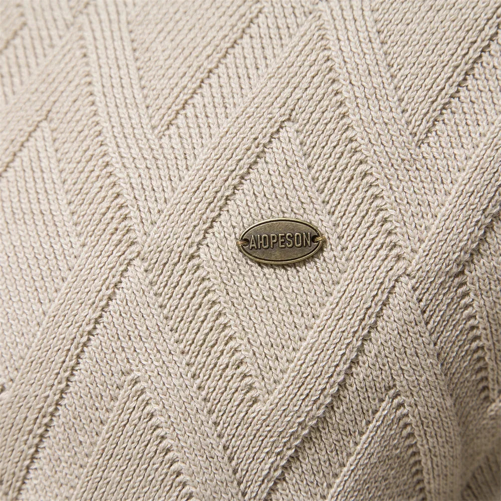 Helvano | Kariertes Herren-Pullover in Marineblau