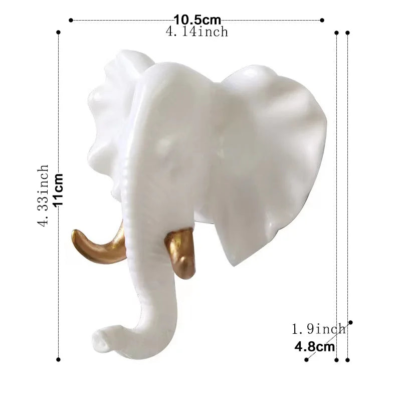 Helvano | Tier-Wandhaken aus Resin für Deko &amp; Ordnung