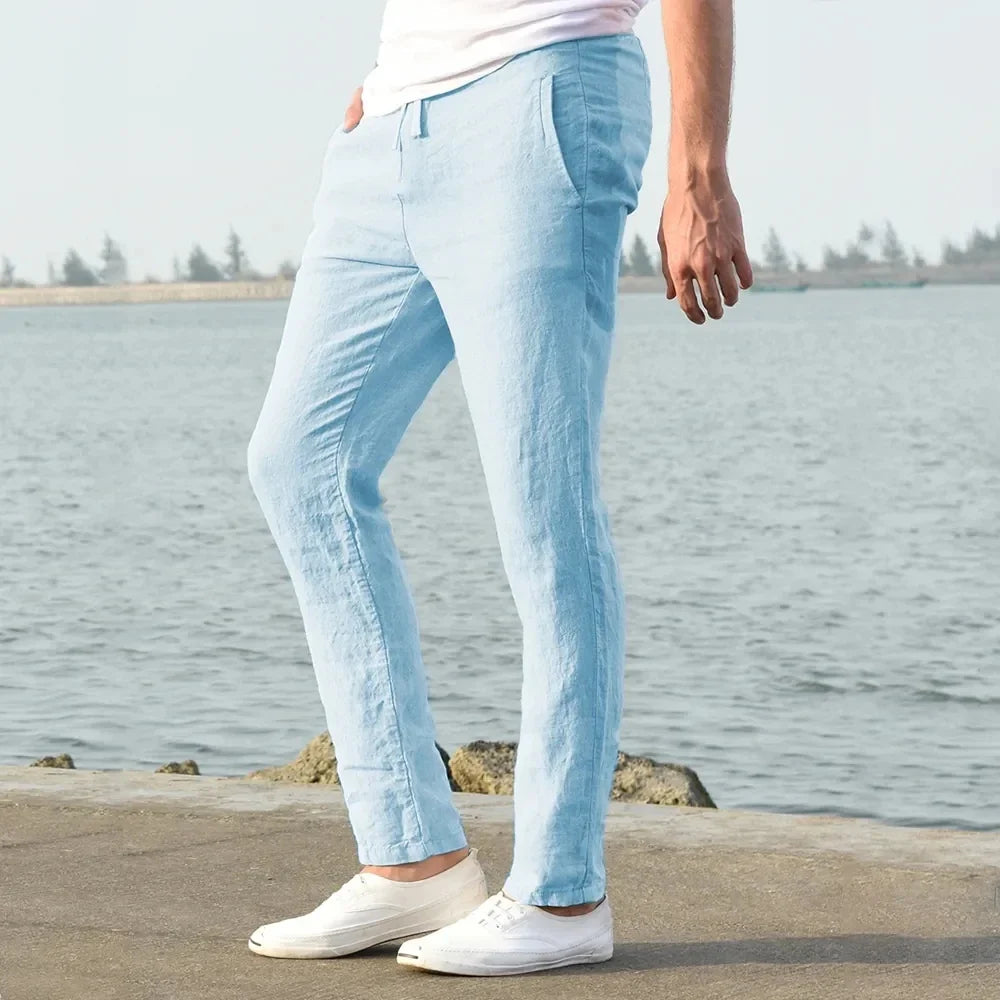 Helvano | Leinenhose für Herren mit Tunnelzug
