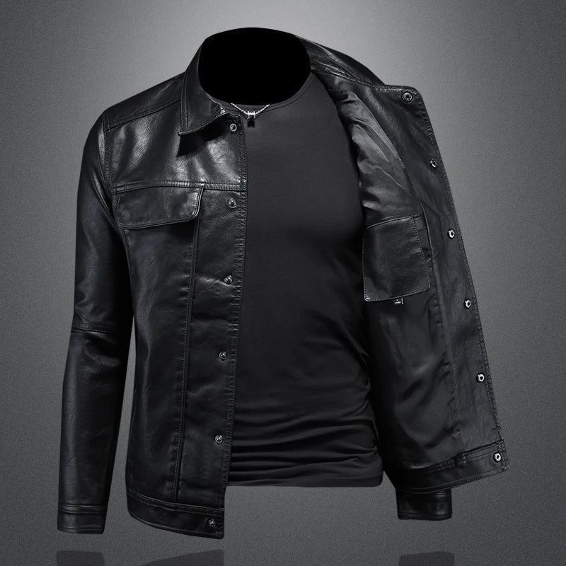 Helvano | Herren Bikerjacke aus Kunstleder