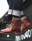 Helvano | Retro Herren-Stiefel mit runder Kappe