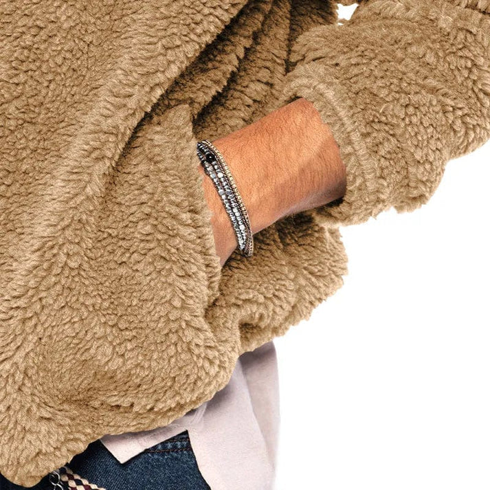 Helvano | Herren Fleecejacke mit Kapuze