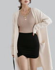 Helvano | Lange Strickjacke für Damen