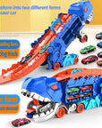 Helvano | Verwandelbares Dino-Rennbahn Spielset für Kinder